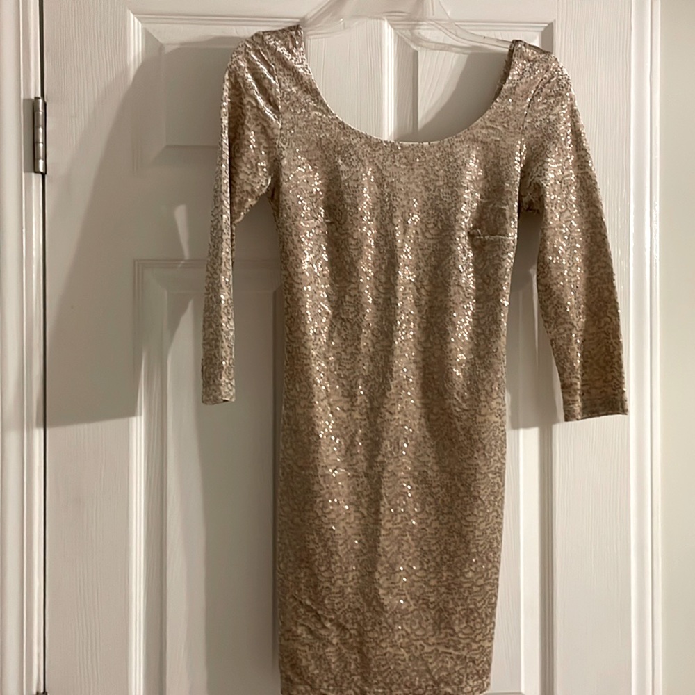 Gold Sequin Dress